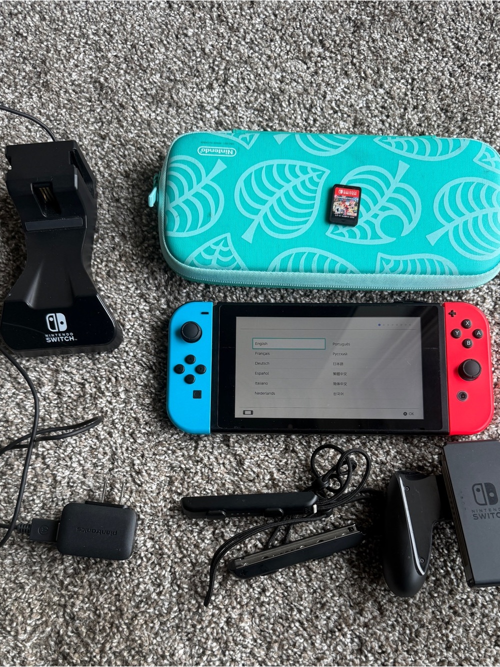 Nintendo Switch V2 Bundle + Dock, Case, Charger & Mario Kart 8 Deluxe